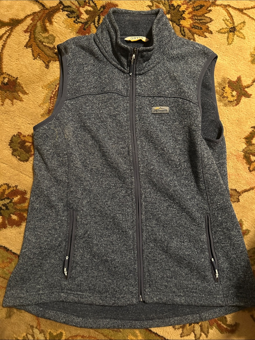 Orvis Women's Dark Heather Gray Full-Zip Fleece Vest large